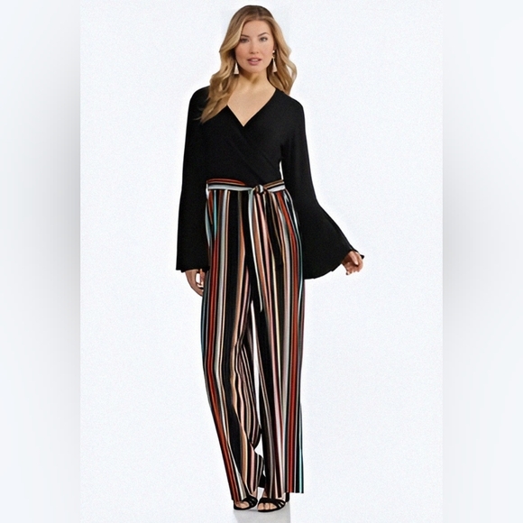 Cato Pants - Medium Cato Striped Jumpsuit